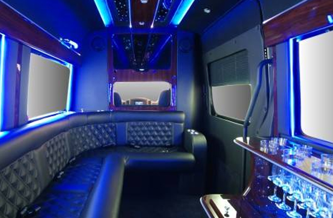 Party bus interiors